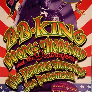 2002 BB King Original Concert Poster SIGNED  George Thorogood REPRODUCTION (RP)